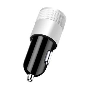 New Blk & Silver 2 Port PD USB-C Fast Charging Car Charger Adapter